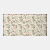 Tropisch Hisbiscus Palm Tree Patroon Bureaumat (Voorkant)