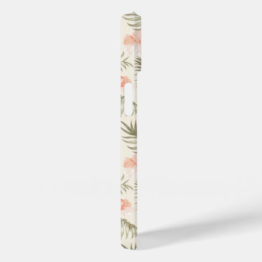 Tropisch Hisbiscus Palm Tree Patroon Case-Mate iPhone Case (Achterkant / Rechts)