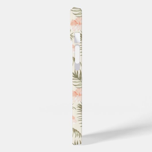 Tropisch Hisbiscus Palm Tree Patroon Case-Mate iPhone Case (Achterkant / Links)
