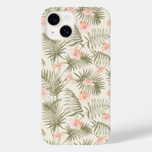 Tropisch Hisbiscus Palm Tree Patroon Case-Mate iPhone 14 Hoesje