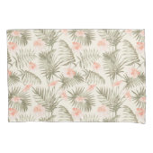 Tropisch Hisbiscus Palm Tree Patroon Kussensloop (Voorkant)