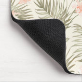 Tropisch Hisbiscus Palm Tree Patroon Muismat (Hoek)