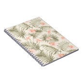 Tropisch Hisbiscus Palm Tree Patroon Notitieboek (Rechterzijde)