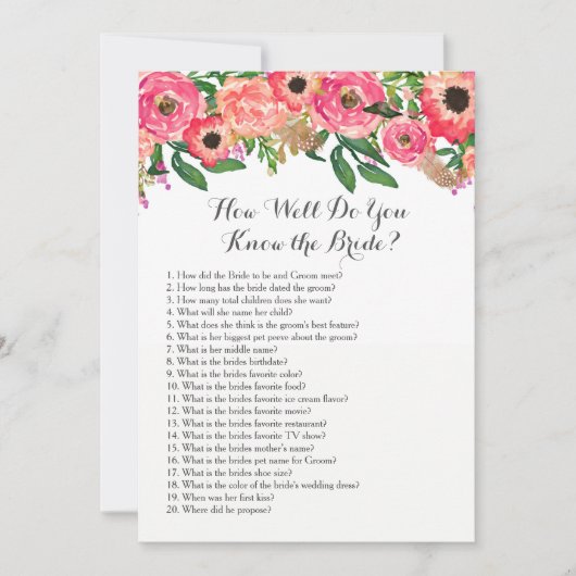 Tropisch Hoe goed ken je de bruid? Kaart (Voorkant)