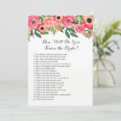 Tropisch Hoe goed ken je de bruid? Kaart (Staand voorkant)