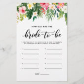 Tropisch hoe oud was de Kaart van de Bride-to-be G (Voorkant)