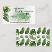 Tropisch hoeveel Kisses voor Mrs Shower Game Card Plaatskaartje (Voorkant / Achterkant)