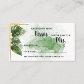 Tropisch hoeveel Kisses voor Mrs Shower Game Card Plaatskaartje (Voorkant)