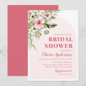 Tropisch Hot Pink Hawaiian Summer Vrijgezellenfees Kaart (Voorkant / Achterkant)