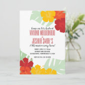 tropisch hout, uitnodiging van het WEDDING JUBILEU (Staand voorkant)