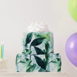 Tropisch huis plant Leaf Waterverf Cadeaupapier