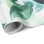 Tropisch huis plant Leaf Waterverf Cadeaupapier (Rol Hoek)