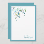 Tropisch huwelijk Dank je kaarten Notitiekaartje (Voorkant / Achterkant)