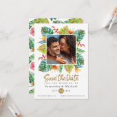 Tropisch huwelijk | De foto bewaart de Datum Kaart (Voorkant / Achterkant in situ)