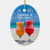 Tropisch huwelijk eerste kerstfoto Keepomwille Keramisch Ornament (Voorkant)