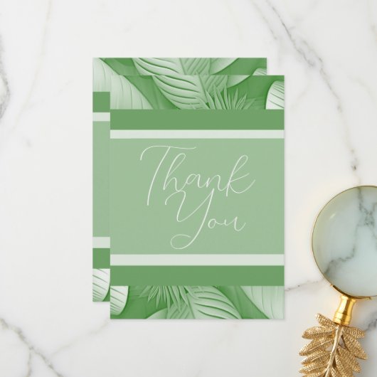 Tropisch huwelijk Hartelijk dank Bedankkaart (Voorkant / Achterkant in situ)