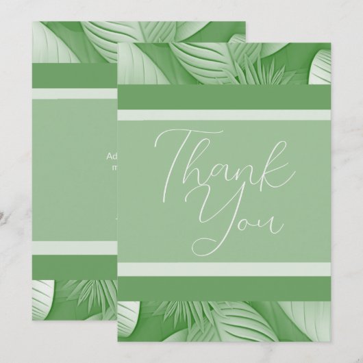 Tropisch huwelijk Hartelijk dank Bedankkaart (Voorkant / Achterkant)