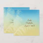 Tropisch huwelijk/palmsilhouet kaart (Voorkant / Achterkant)