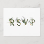 Tropisch Huwelijk Reactiekaart Uitnodiging Briefkaart (Voorkant)