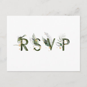 Tropisch Huwelijk RSVP Uitnodiging Briefkaart