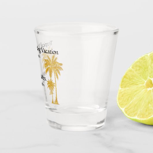 Tropisch huwelijk shot glas (Rechts)
