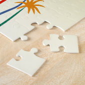 Tropisch huwelijk sparen de Datum Uitnodiging Legpuzzel (Zijkant)