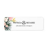 Tropisch huwelijk sparen het adres van de DatumTer Etiket (Voorkant)