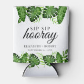 Tropisch huwelijksfeest Sip Sip Hooray Blikjeskoeler (Voorkant)