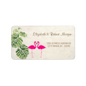 Tropisch huwelijkslabel etiket (Voorkant)