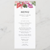 Tropisch Huwelijksmenu Menu (Voorkant)