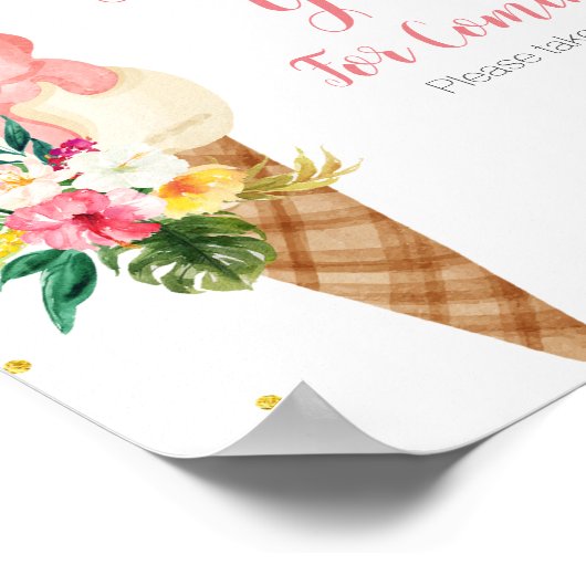 Tropisch Ice Cream Hartelijk dank voor de komst va Poster (Hoek)