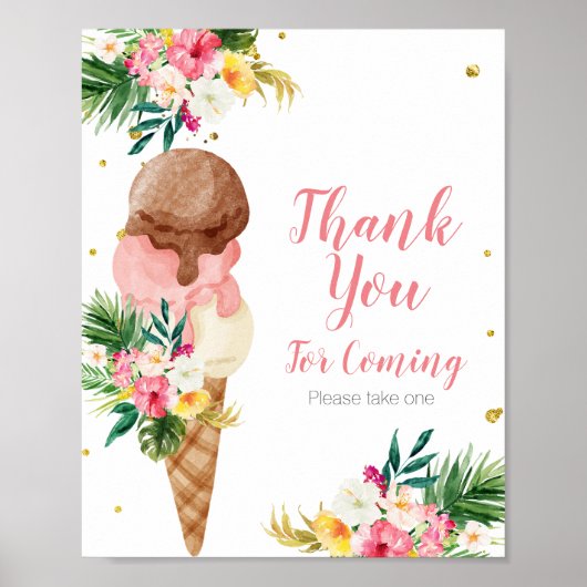 Tropisch Ice Cream Hartelijk dank voor de komst va Poster (Voorkant)