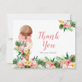 Tropisch Ijs Bloemachtige Bruidsdouche Bedankkaart (Voorkant)