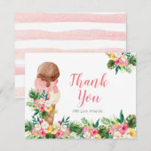 Tropisch Ijs Bloemachtige Bruidsdouche Bedankkaart (Voorkant / Achterkant)