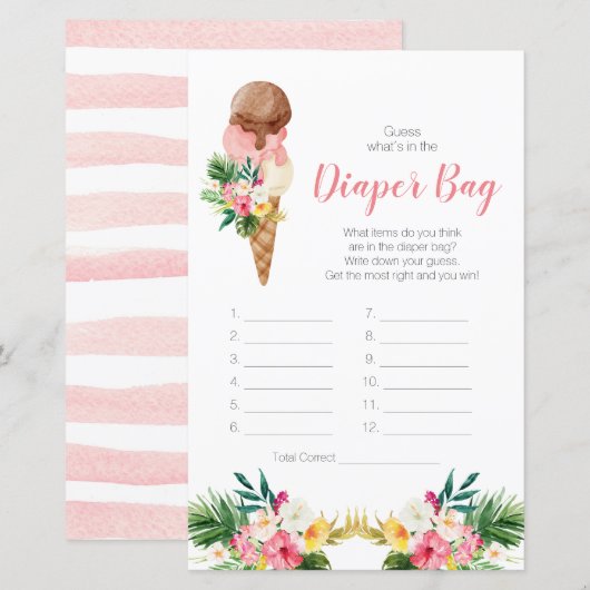 Tropisch ijsje raad wat er in de luiertas zit (Voorkant / Achterkant)