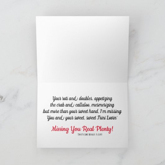 Tropisch Ik zou liever in Trinidad en Tobago zijn Kaart (Binnen)