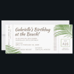 Tropisch instapmodel doorreisreis kaart<br><div class="desc">Plane Ticket Boarding Pass Theme Birthday Trip Invitation for a Tropical Destination Friend's Adventure Zet details en rsvp info op de rug, of verandering om andere gepersonaliseerde formuleringen te omvatten. De doopvonten en de kleuren kunnen worden gewijzigd gebruikend de Redacteur van de Sjabloon. Deze uitnodiging tot aanvaring van de Beach...</div>
