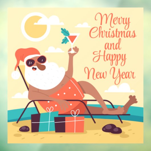 Tropisch interieur raamsticker (Vel 3)