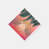 Tropisch Isle Sunrise Couple's Shower Pink ID581 Servet (Hoek)