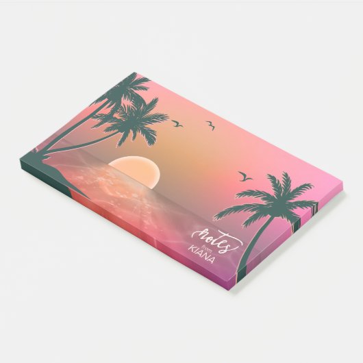 Tropisch isle Sunrise Pink ID581 Post-it® Notes (Schuin)