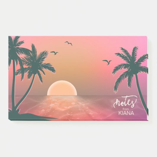 Tropisch isle Sunrise Pink ID581 Post-it® Notes (Voorkant)