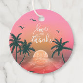 Tropisch Isle Sunrise Wedding Melon ID581 Bedankjes Labels (Voorkant)