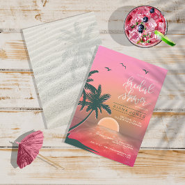 Tropisch Isle Sunrise Wedding Pink ID581 Kaart