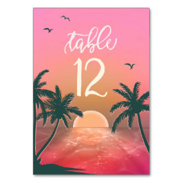 Tropisch Isle Sunrise Wedding Pink ID581 Kaart