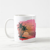 Tropisch Isle Sunrise Wedding Pink ID581 Koffiemok (Links)