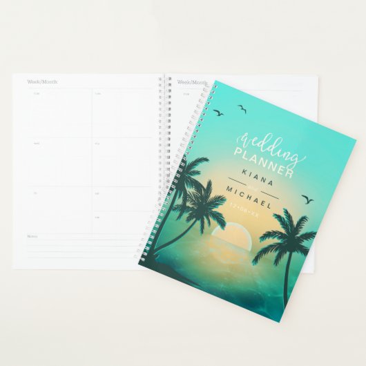 Tropisch isle Sunrise Wedding Plans Blauwgroen L2  Planner (Display)