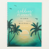 Tropisch isle Sunrise Wedding Plans Blauwgroen L2  Planner (Voorkant)