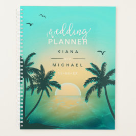 Tropisch isle Sunrise Wedding Plans Blauwgroen L2  Planner