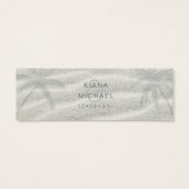 Tropisch Isle Sunrise Wedding Website Roze ID581 Mini Visitekaartjes (Achterkant)