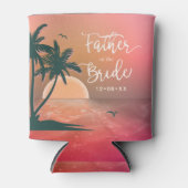 Tropisch Isle Vader van de Bride Roze ID581 Blikjeskoeler (Voorkant)